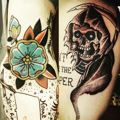 Explore louis vuitton tattoo ideas, creative tattoo ideas in Amherst, available at Wanderlust Tattoo & Piercing