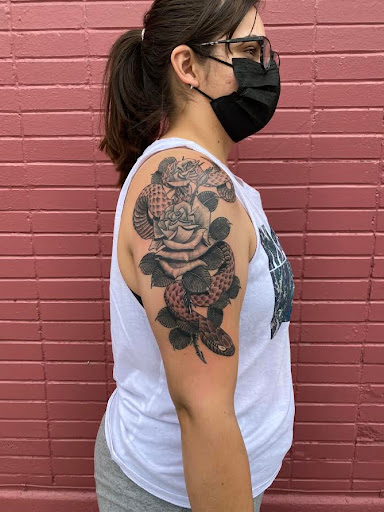 Explore doberman tattoo ideas, creative tattoo ideas in Austin, available at Triple Crown Tattoo