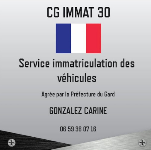 Agence d'immatriculation automobile CG IMMAT 30 Services Immatriculation Pièces Auto et plaque d'immatriculation Montfrin