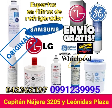 Horarios de Filtros para Refrigeradora interno y externo General Eléctric Whirlpool Samsung LG Ecuador Guayaquil