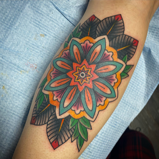 Explore tattoo flower ideas, creative tattoo ideas in Hinesville, available at Dark Horse Art Studios