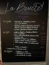 Menu / carte de La Boucle à Besançon