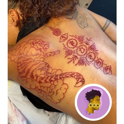 Explore patriotic sleeve tattoo ideas, creative tattoo ideas in Waldorf, available at Hypnotique Ink