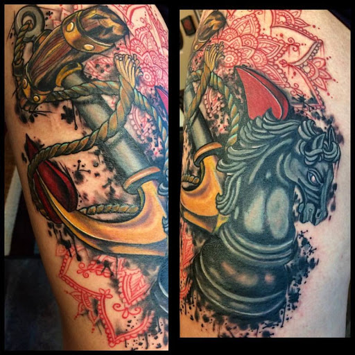 Explore one piece tattoo idea, creative tattoo ideas in Houston, available at Rose & Dagger Tattoo