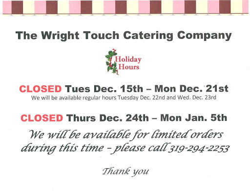 Caterer «Wright Touch Catering & Bake Shoppe», reviews and photos, 7085 C Ave NE, Cedar Rapids, IA 52402, USA