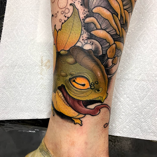 Explore underwater tattoo ideas, creative tattoo ideas in Tallmadge, available at Killjoy tattoo