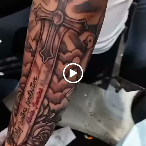 Explore floral tattoo filler ideas, creative tattoo ideas in Detroit, available at Swagg Shop (tattoos and piercings)