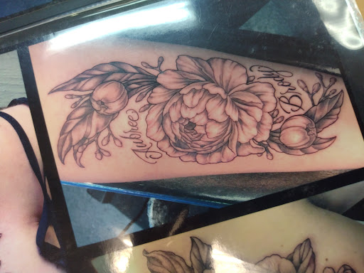 Explore hot rod tattoo ideas, creative tattoo ideas in Garden City, available at Talon Tattoo Co