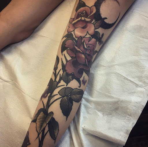 Explore hydrangea tattoo ideas, creative tattoo ideas in San Diego, available at Remington Tattoo Parlor