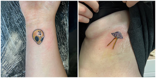 Explore coldplay tattoo ideas, creative tattoo ideas in Meridian, available at Creative Pain Tattoo Studio