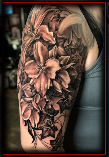 Explore postage stamp tattoo ideas, creative tattoo ideas in Columbus, available at Eternal Tattoo & Body Piercing - Columbus