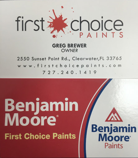 Paint Store «First Choice Paints», reviews and photos, 2550 Sunset Point Rd, Clearwater, FL 33765, USA