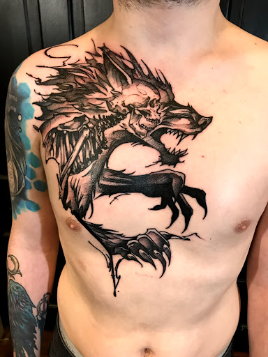 Explore cute spooky tattoo ideas, creative tattoo ideas in Burlington, available at Nine Dot Studio