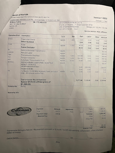 Transmission Shop «Cottman Transmission and Total Auto Care», reviews and photos, 5970 E Virginia Beach Blvd, Norfolk, VA 23502, USA