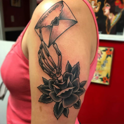 Explore farmer tattoo ideas, creative tattoo ideas in Powell, available at Against All Odds Tattoos and Piercings