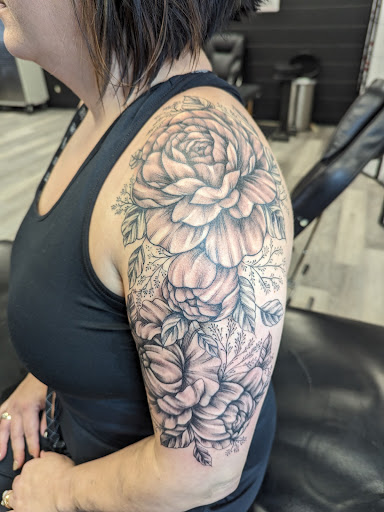 Explore knitting tattoo ideas, creative tattoo ideas in Rochester, available at Skinlab Piercing and Tattoo, LLC
