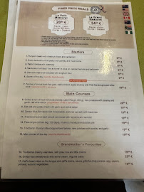 Le Mesturet à Paris menu