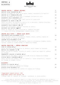 Restaurant italien Trattoria du Val à Provins - menu / carte