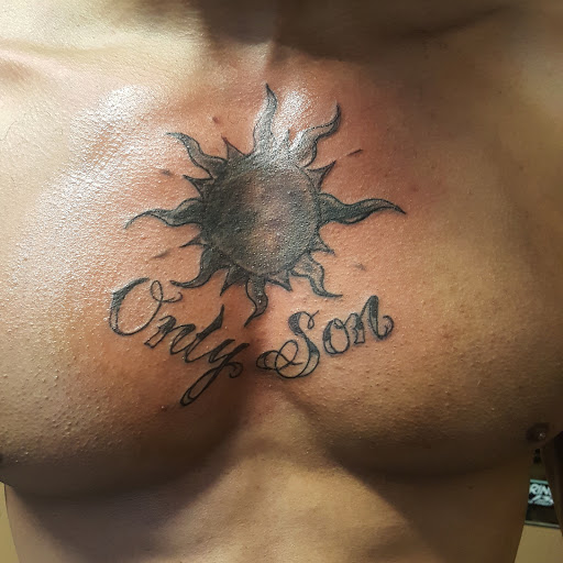 Explore red hand tattoo ideas, creative tattoo ideas in Raleigh, available at Gifted Styles