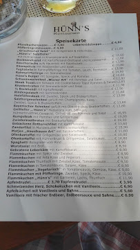 Restaurant allemand RESTAURANT HÜNNS à Bad Reichenhall (le menu)