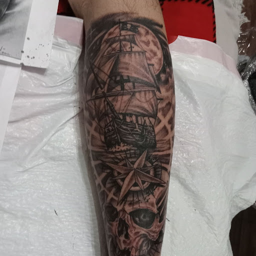 Explore shield tattoo ideas, creative tattoo ideas in Elkhart, available at Main Street Tattoos