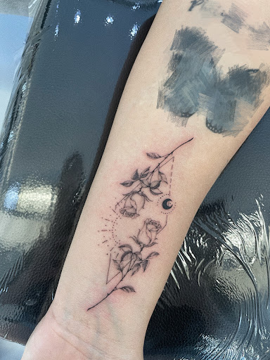 Explore new father tattoo ideas, creative tattoo ideas in Orange, available at Baron Art Tattoo