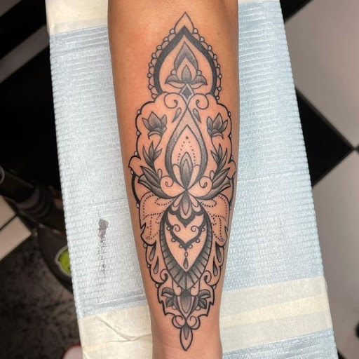 Explore upper sleeve tattoo ideas, creative tattoo ideas in Schaumburg, available at Atmosphere Tattoo Gallery - Schaumburg
