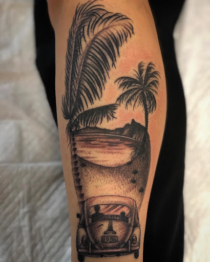 Explore happiness tattoo ideas, creative tattoo ideas in Sacramento, available at 13 MAG TATTOO