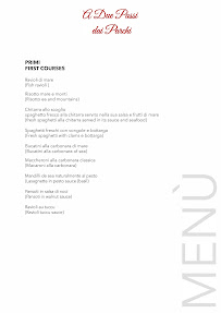 A due passi dai parchi à Genoa menu