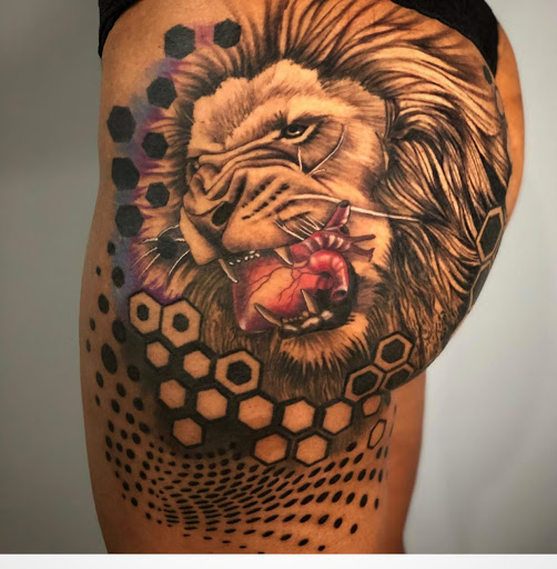 Explore donut tattoo ideas, creative tattoo ideas in Atlanta, available at Golden Anchor Tattoo