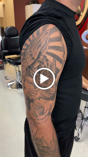 Explore st christopher tattoo ideas, creative tattoo ideas in San Diego, available at Wylde Sydes Tattoo & Body Piercing