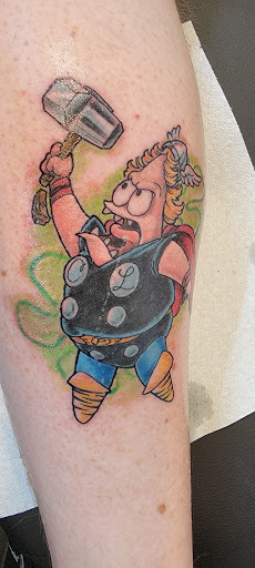 Explore halloweentown tattoo ideas, creative tattoo ideas in Owensboro, available at Lady Luck Tattoo and Body Piercing