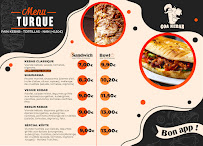 Menu / carte de Goa Kebab Fusion à Paris