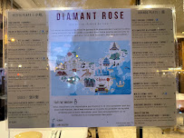 Menu / carte de Diamant Rose à Paris