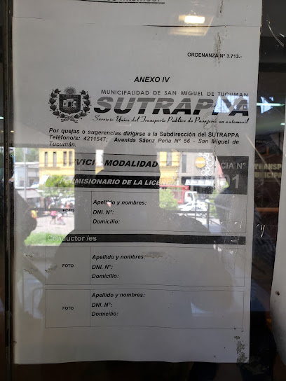 SUTRAPPA (Sistema Único de Transporte Público de Pasajeros en Automóvil)