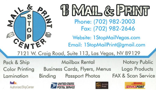 Shipping and Mailing Service «Mailing & More», reviews and photos, 7121 W Craig Rd #113, Las Vegas, NV 89129, USA