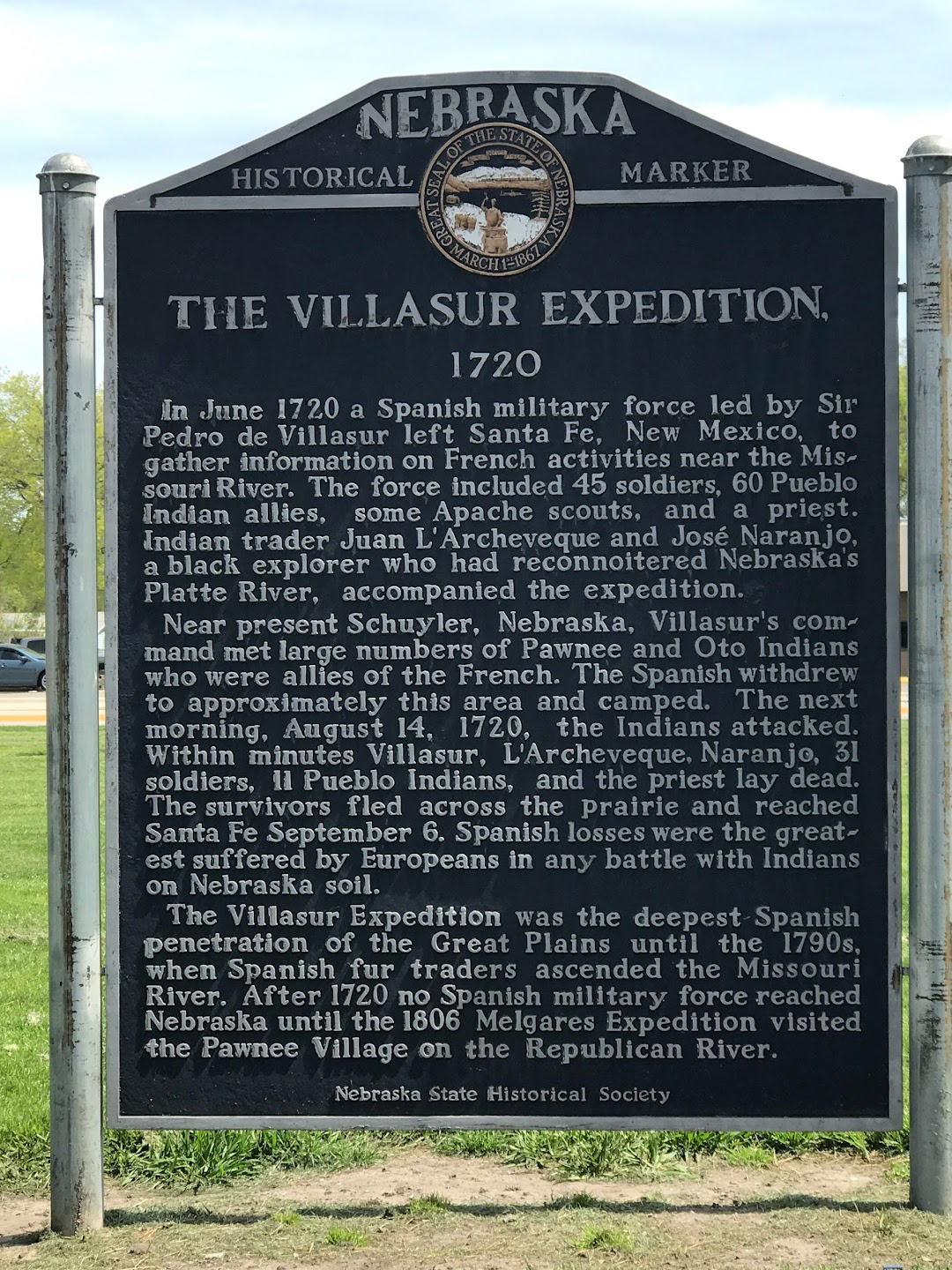 Villasur Expedition 1720 Historical Marker