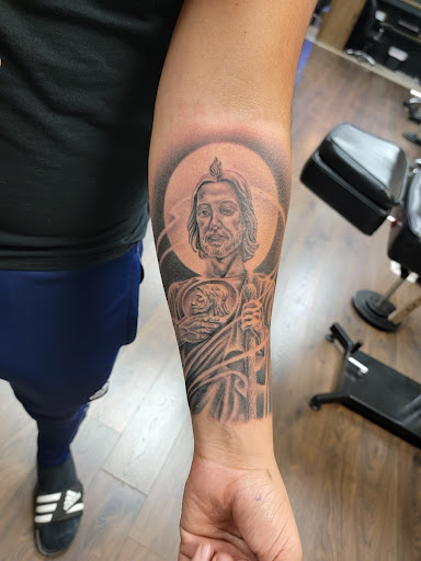 Explore family sleeve tattoo ideas for males, creative tattoo ideas in Bridgeview, available at MarcD Up Tattoo & Piercing Studio