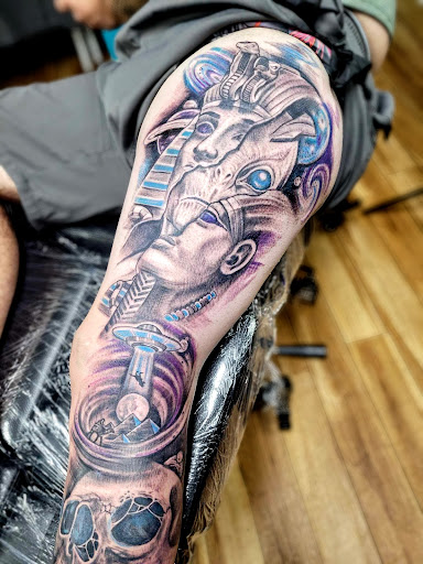 Explore wrist cover up tattoo ideas, creative tattoo ideas in Homosassa, available at Citrus Tattoos