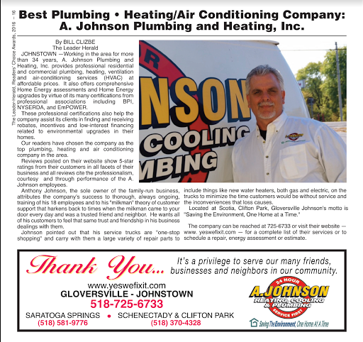 Heating Contractor «A. Johnson Plumbing & Heating, Inc.», reviews and photos