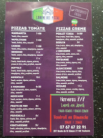 Menu / carte de L'arène Des Pizzas à Toulouse