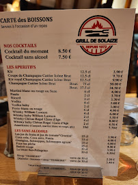 Carte du Le Grill de Solaize à Sérézin-du-Rhône