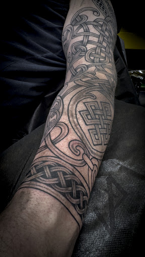 Explore half leg sleeve tattoo ideas, creative tattoo ideas in Midvale, available at Aloha Tattoos - Award-Winning Utah Ink