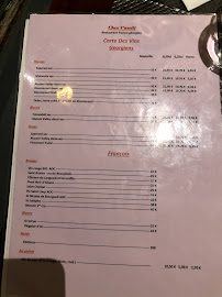 Menu du CHEZ VASSILI à Nancy