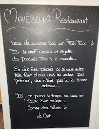 Menu du Mahébourg Restaurant à Menton