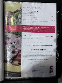 El Picaflor à Paris menu