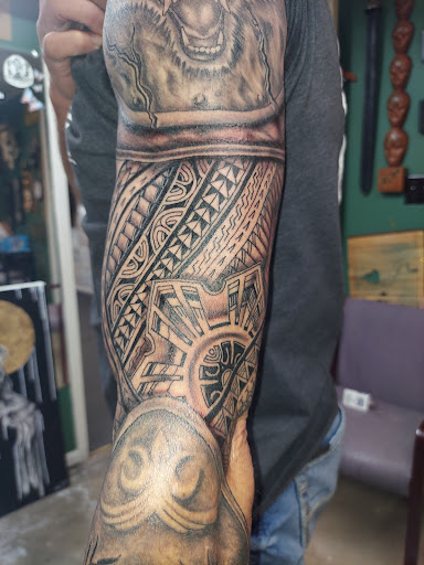 Explore calf tattoo ideas, creative tattoo ideas in Odessa, available at Little Dragon Tattoos Studio