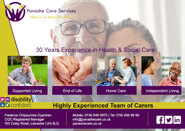 Reviews of Panashe Care Services - Supported Living | End of Life | Respite Care | Homecare across Midlands in Leicester - Retirement home