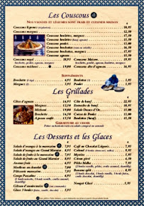 Menu / carte de LES DUNES D'OR couscous à Hardricourt