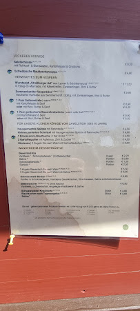 Wanderheim Zavelstein - Berlins KroneLamm Hotelbetrieb GmbH à Bad Teinach-Zavelstein menu